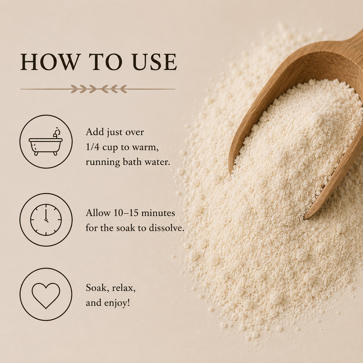 How to use the Milk Bath Soak
